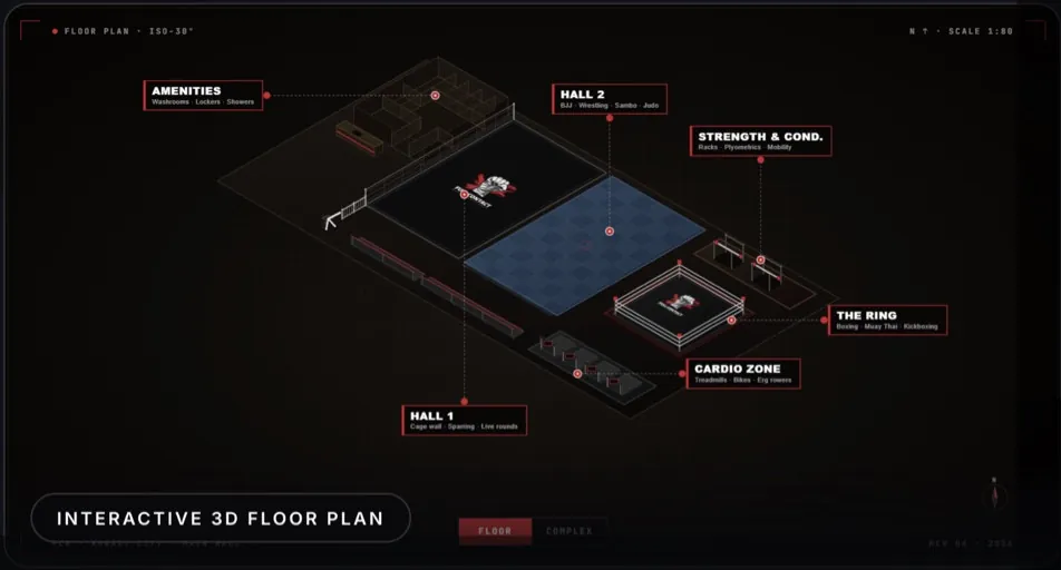 Full Contact interactive 3D floor plan